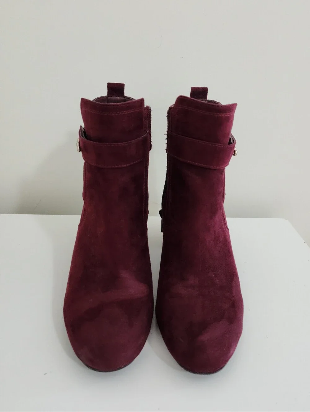 Kelly & Katie Burgundy Ankle Boots